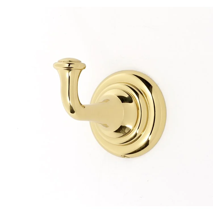 Robe Hook Charlie's Bath Polished Brass 2 Inch 2-13/16 Inch Wall Mount Brass