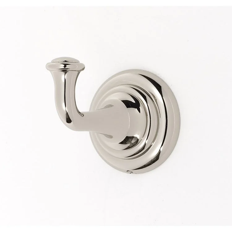 Robe Hook Charlie's Bath Polished Nickel 2 Inch 2-13/16 Inch Wall Mount Brass