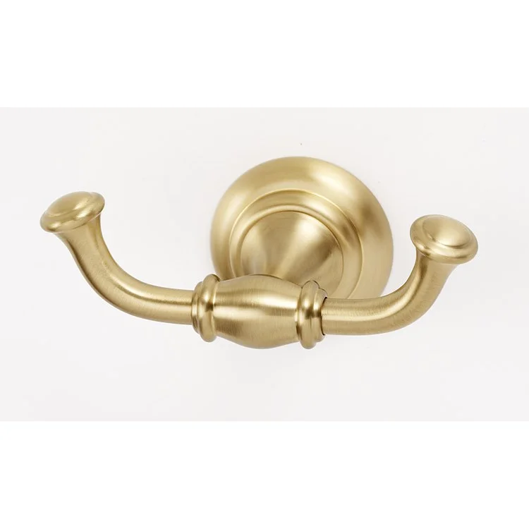 Robe Hook Charlie's Bath Double Satin Brass 2 Inch 2-1/2 Inch Wall Mount Brass