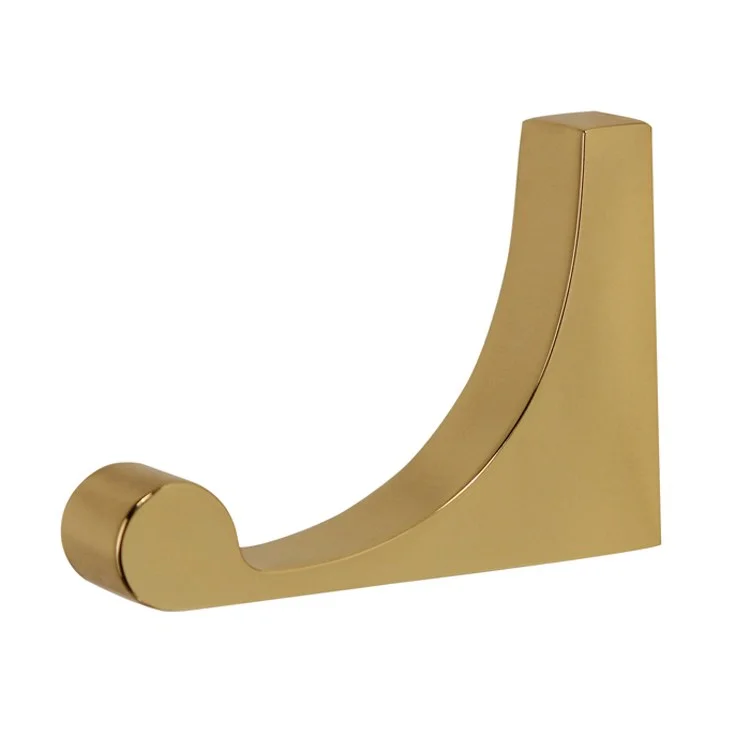 Robe Hook Luna Polished Brass 2 Inch 2-3/4 Inch Wall Mount Brass