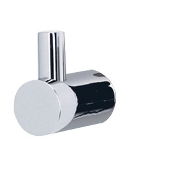 Robe Hook Spa 1 Bath Polished Chrome 1-3/4 Inch 1-3/8 Inch Wall Mount Brass