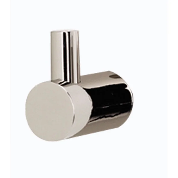 Robe Hook Spa 1 Bath Polished Nickel 1-3/4 Inch 1-3/8 Inch Wall Mount Brass