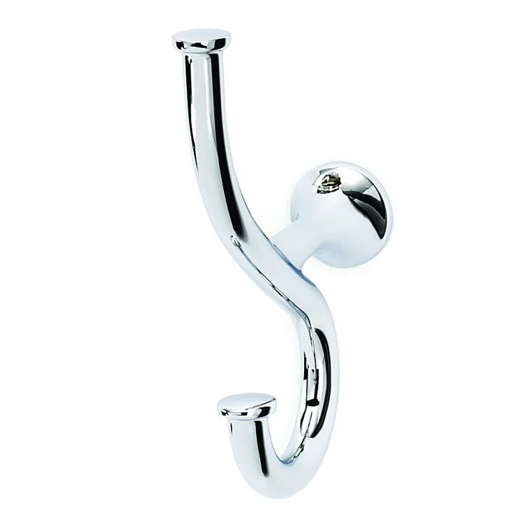 Robe Hook Spa 1 Bath Universal Polished Chrome 4 Inch 2-1/2 Inch Wall Mount Brass