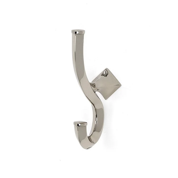 Robe Hook Spa 2 Bath Universal Polished Nickel 4 Inch 2-1/2 Inch Wall Mount Brass