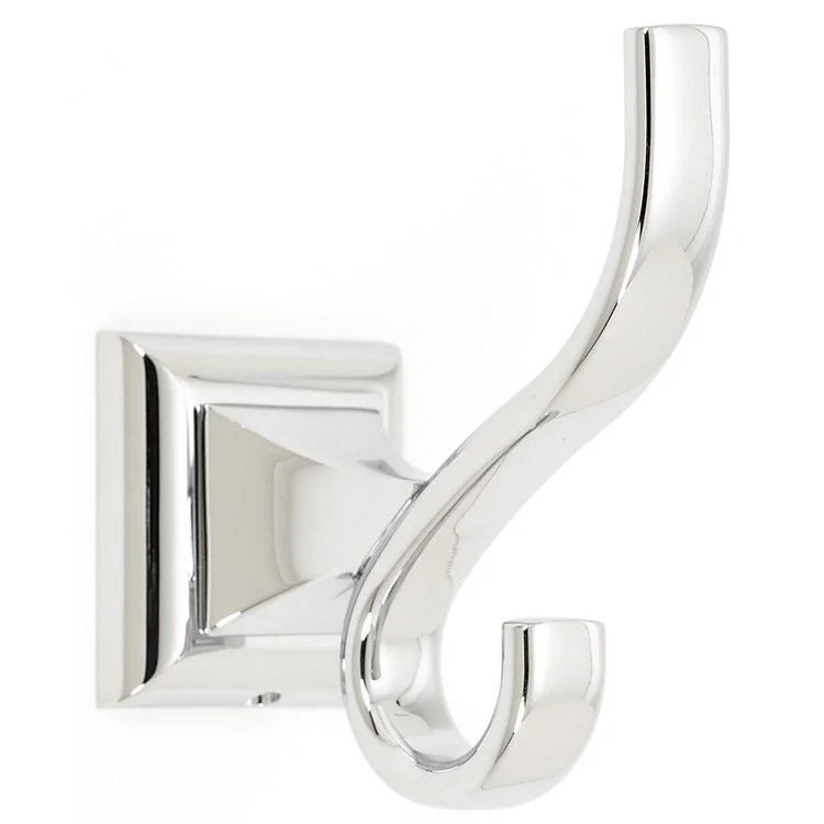 Robe Hook Manhattan Bath Universal Polished Chrome 4 Inch 3-3/8 Inch Wall Mount Brass