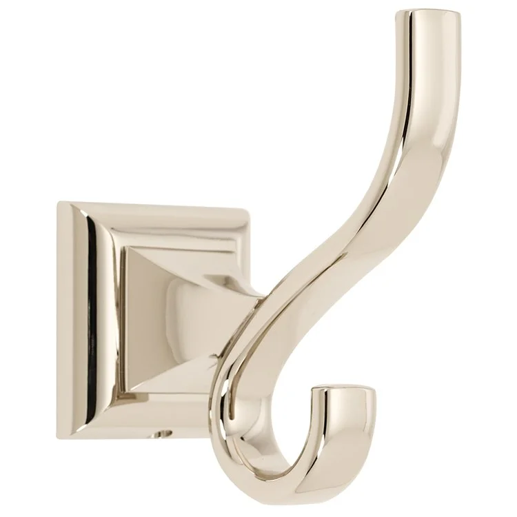 Robe Hook Manhattan Bath Universal Polished Nickel 4 Inch 3-3/8 Inch Wall Mount Brass