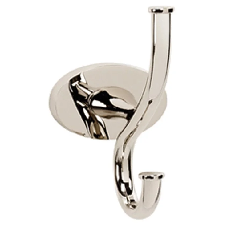 Robe Hook Contemporary 3 Bath Universal Polished Nickel 3-15/16 Inch 3-1/16 Inch Wall Mount Brass