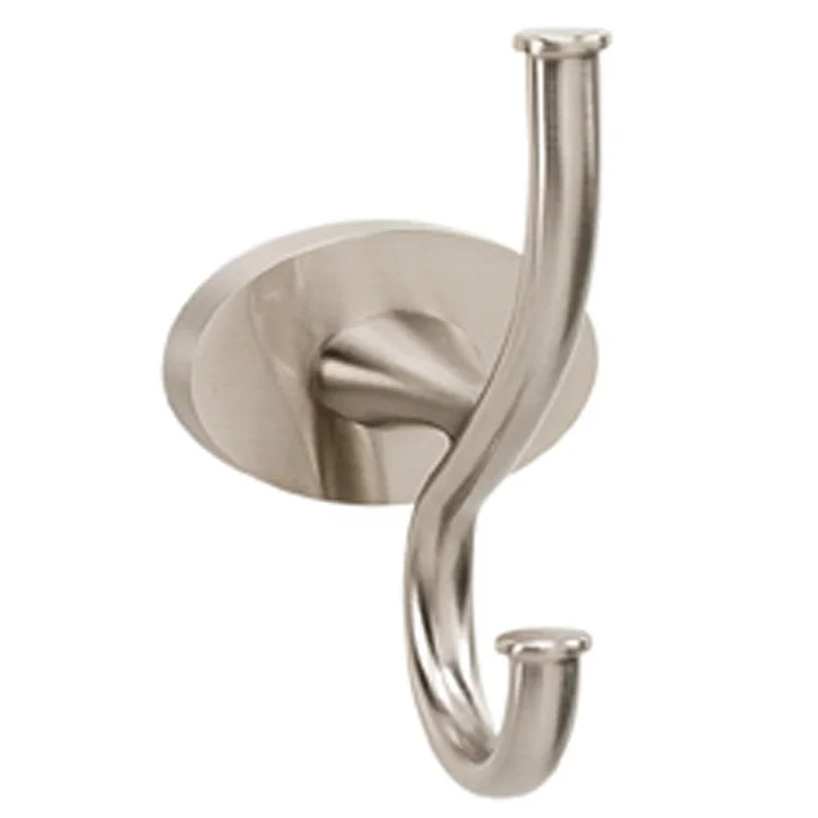 Robe Hook Contemporary 3 Bath Universal Satin Nickel 3-15/16 Inch 3-1/16 Inch Wall Mount Brass