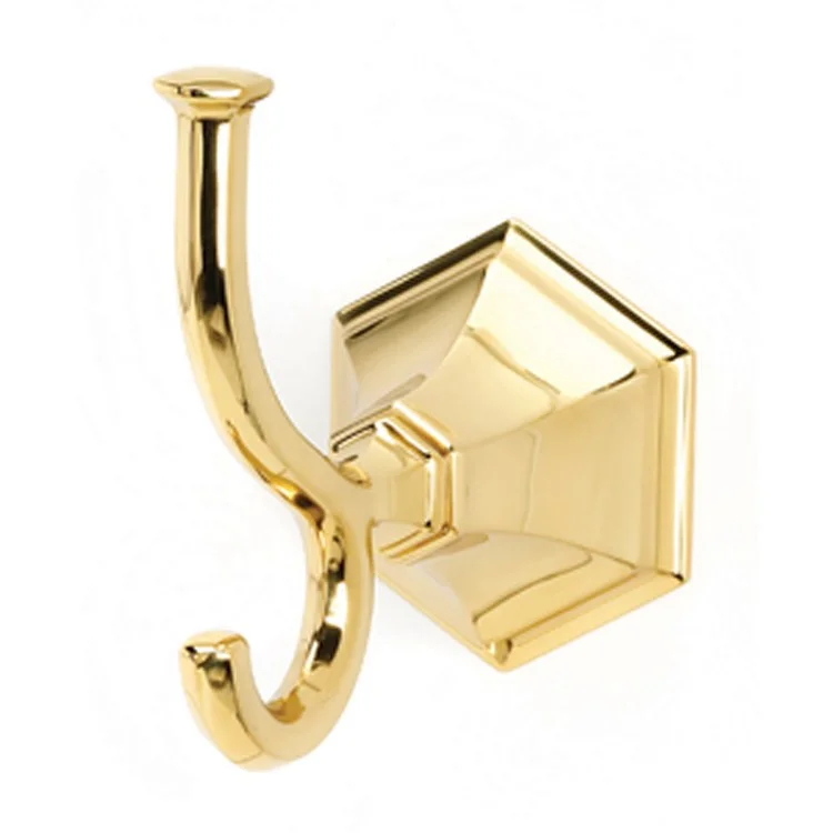 Robe Hook Nicole Bath Universal Unlacquered Brass 4-1/16 Inch 3-1/4 Inch Wall Mount Brass