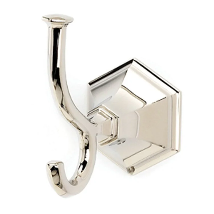 Robe Hook Nicole Bath Universal Polished Nickel 4-1/16 Inch 3-1/4 Inch Wall Mount Brass