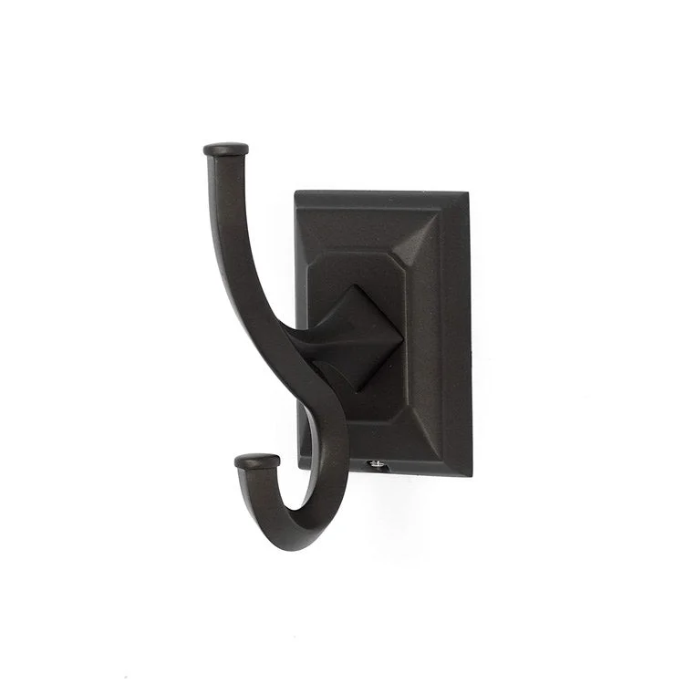 Robe Hook Geometric Bath Universal Chocolate Bronze 4 Inch 3-1/4 Inch Wall Mount Brass