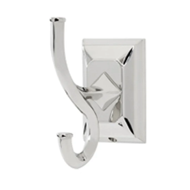 Robe Hook Geometric Bath Universal Polished Chrome 4 Inch 3-1/4 Inch Wall Mount Brass