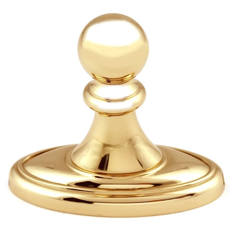 Robe Hook Classic Traditional Bath Polished Brass 3-1/2 Inch 3-1/8 Inch Wall Mount Brass