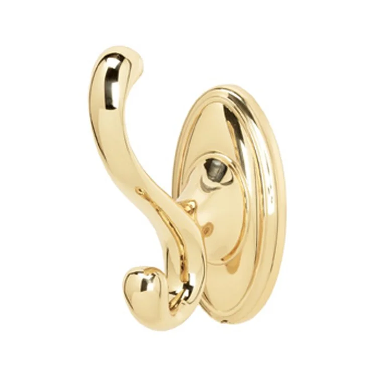 Robe Hook Classic Traditional Bath Universal Unlacquered Brass 4-1/16 Inch 3-3/4 Inch Wall Mount Brass