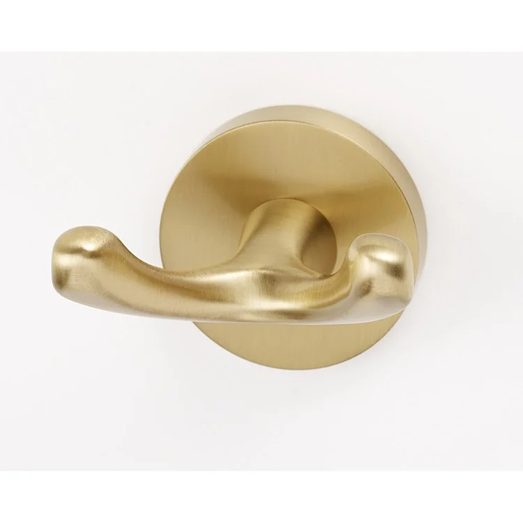 Robe Hook Contemporary I Bath Double Satin Brass 2 Inch 2-1/2 Inch Wall Mount Brass