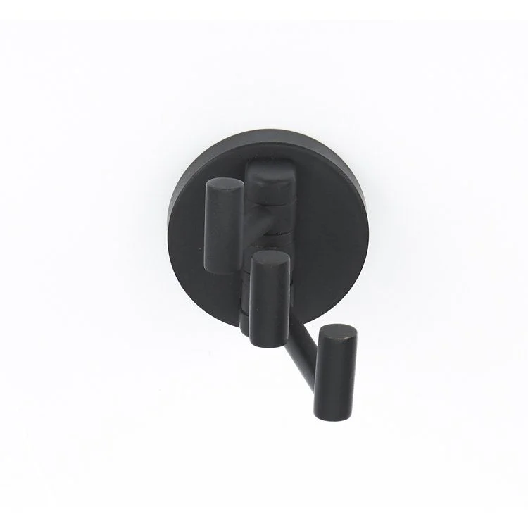 Robe Hook Contemporary I Bath Swivel Matte Black 2 Inch 3-3/8 Inch Wall Mount Brass