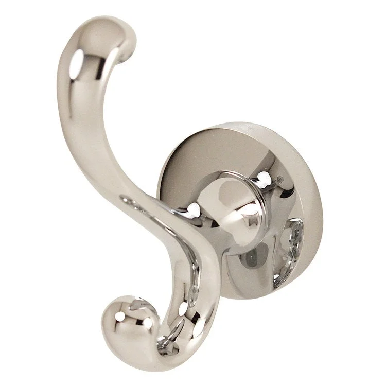 Robe Hook Contemporary I Bath Universal Polished Nickel 4 Inch 3-3/8 Inch Wall Mount Brass