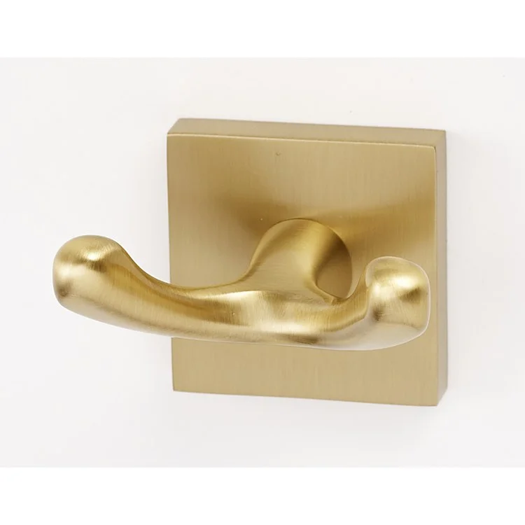 Robe Hook Contemporary ll Bath Double Satin Brass 2 Inch 2-1/2 Inch Wall Mount Brass