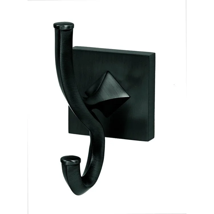 Robe Hook Contemporary ll Bath Universal Matte Black 4 Inch 3-1/8 Inch Wall Mount Brass