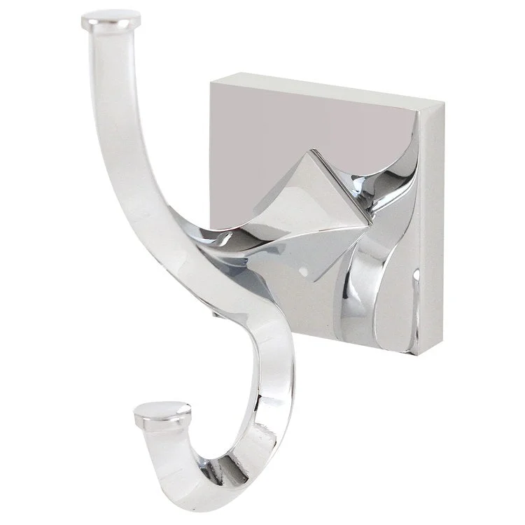 Robe Hook Contemporary ll Bath Universal Polished Chrome 4 Inch 3-1/8 Inch Wall Mount Brass