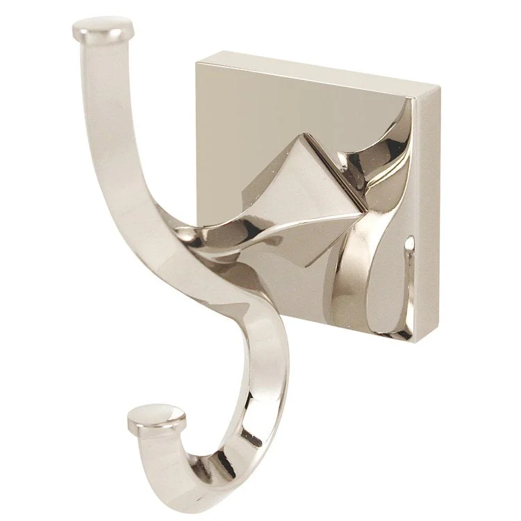 Robe Hook Contemporary ll Bath Universal Polished Nickel 4 Inch 3-1/8 Inch Wall Mount Brass