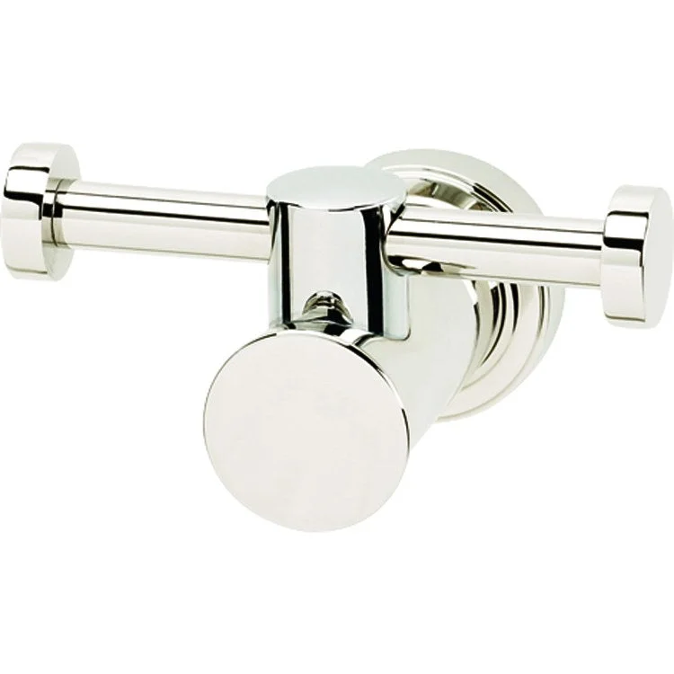 Robe Hook Infinity Bath Double Polished Nickel 1-1/2 Inch 2-3/8 Inch Wall Mount Brass