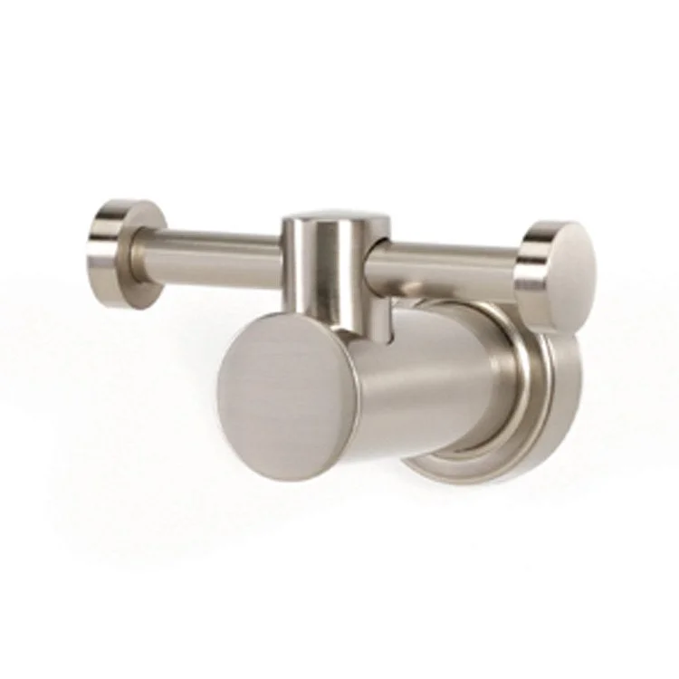 Robe Hook Infinity Bath Double Satin Nickel 1-1/2 Inch 2-3/8 Inch Wall Mount Brass