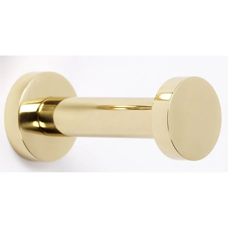 Robe Hook Euro Bath Polished Brass 1 Inch 2-1/4 Inch Wall Mount Brass