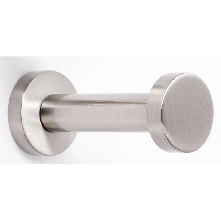 Robe Hook Euro Bath Satin Nickel 1 Inch 2-1/4 Inch Wall Mount Brass