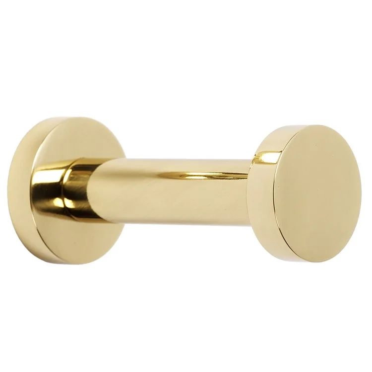 Robe Hook Euro Bath Polished Brass 1 Inch 3 Inch Wall Mount Brass