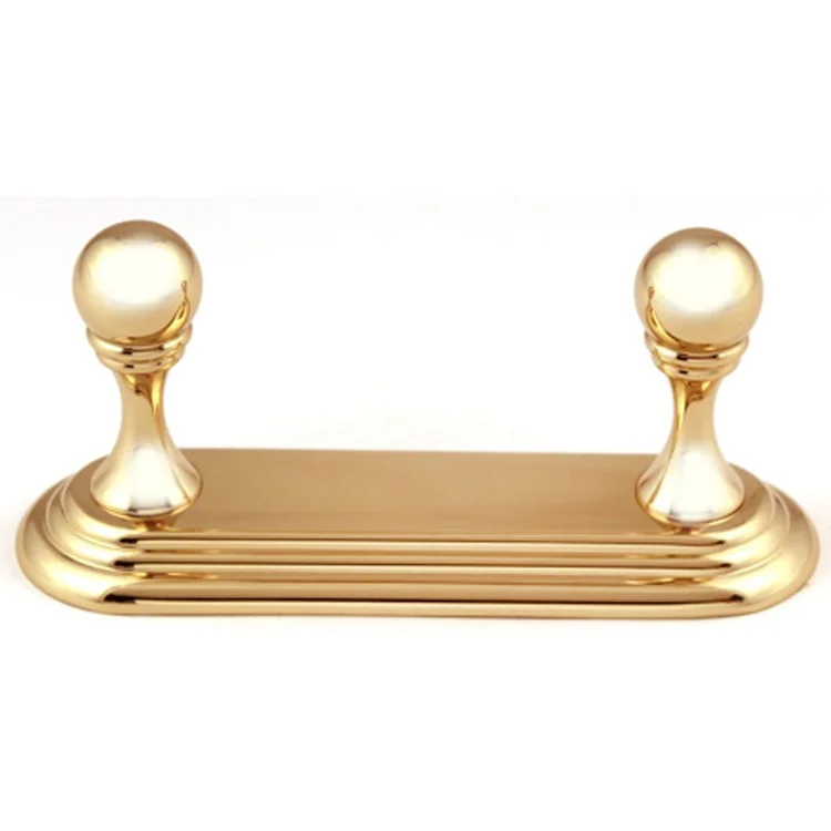 Robe Hook Embassy Bath Double Polished Brass 1-5/8 Inch 2-1/4 Inch Wall Mount Brass