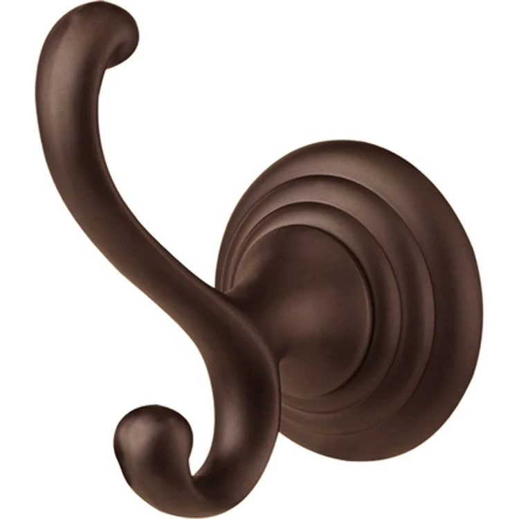 Robe Hook Embassy Bath Universal Chocolate Bronze 4-1/16 Inch 3-13/16 Inch Wall Mount Brass