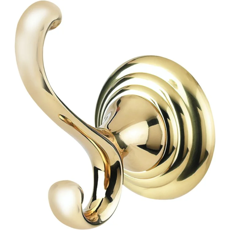 Robe Hook Embassy Bath Universal Unlacquered Brass 4-1/16 Inch 3-13/16 Inch Wall Mount Brass