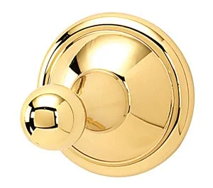 Robe Hook Yale Bath Unlacquered Brass 1-1/2 Inch 1-7/8 Inch Wall Mount Brass