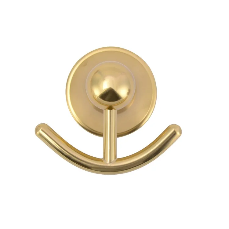 Robe Hook Gleason Double Antique Brass 4 Inch 3-3/8 Inch Wall Mount Brass