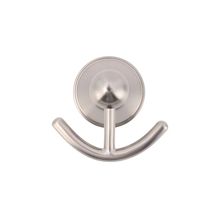 Robe Hook Gleason Double Brushed Nickel 4 Inch 3-3/8 Inch Wall Mount Brass