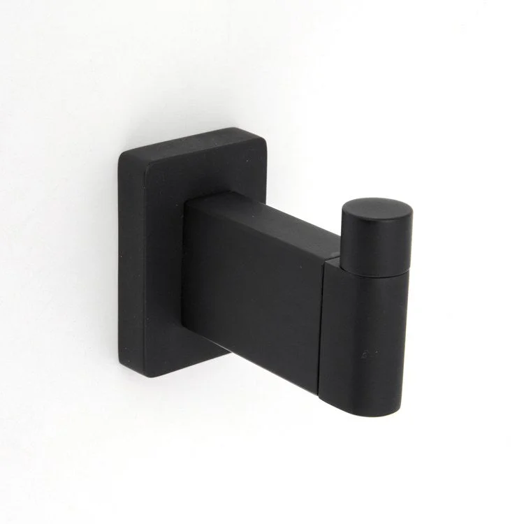 Robe Hook Nayland Matte Black 6 Inch 2-3/4 Inch Wall Mount Brass