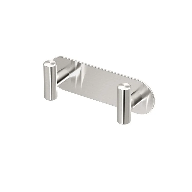 Robe Hook Latitude II Double Satin Nickel 2-1/4 Inch 1-7/10 Inch Wall Mount Metal