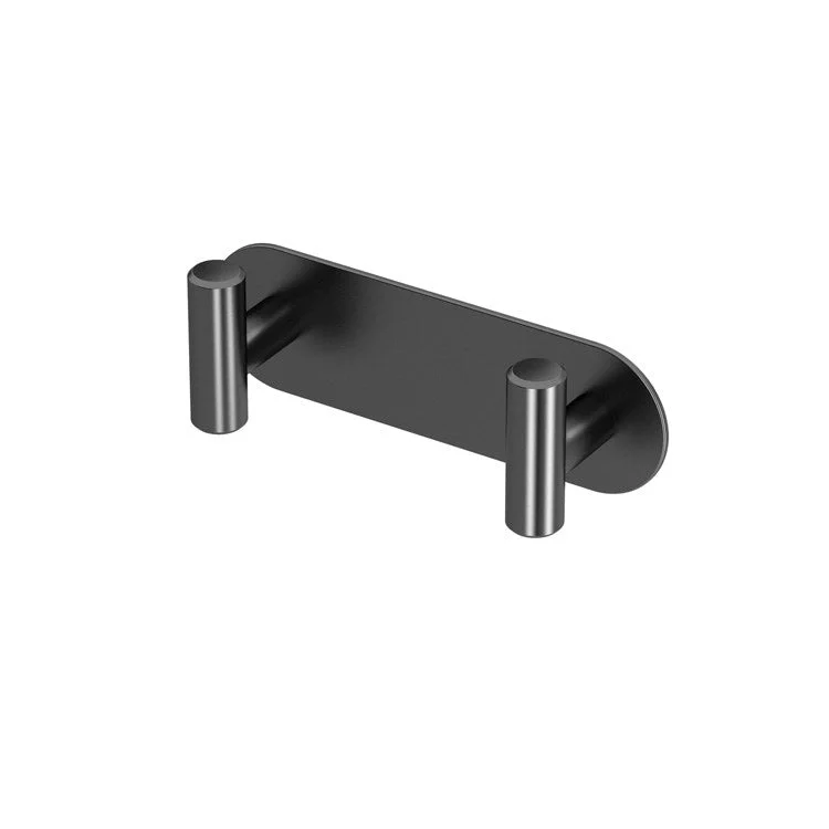 Robe Hook Latitude II Double Hook Matte Black Metal Wall Mount 2-1/4 Inch