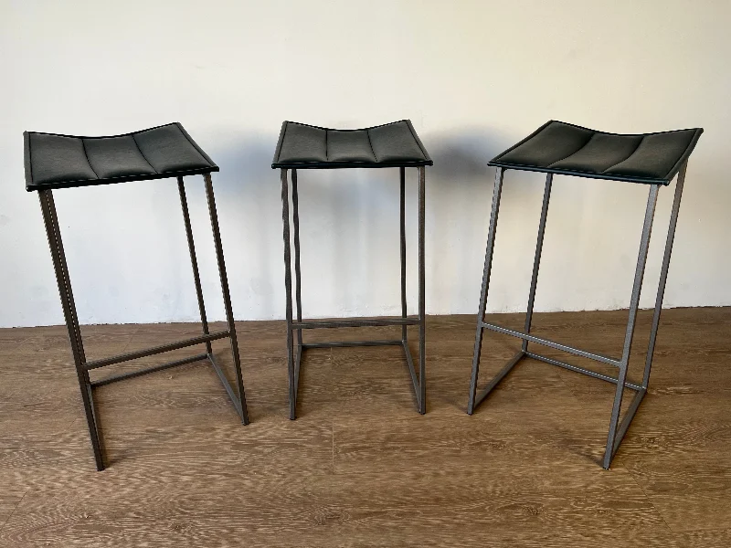 Bocca Vinyl Bar Height Stool (Set of Three)