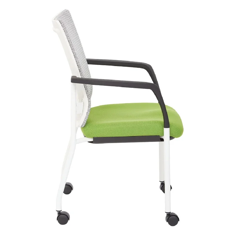 Mesh Back with Padded Visitors Chair with Casters