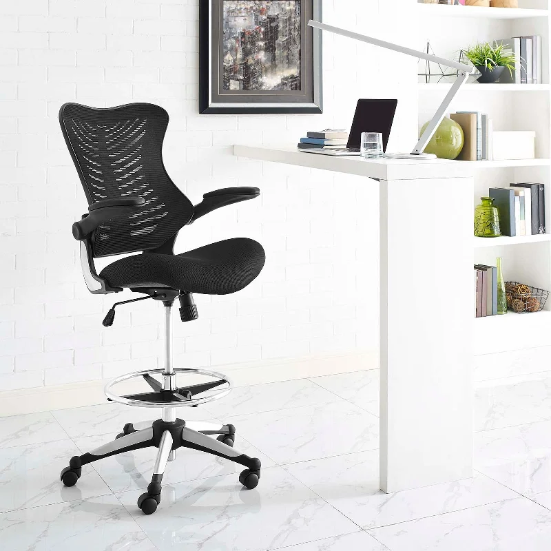 Modway Charge Drafting Chair - Black - EEI-2286