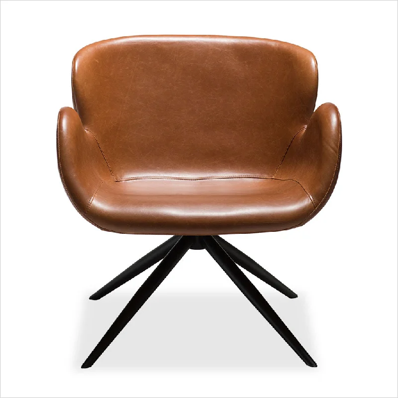 Rhea Swivel Lounge Chair - Light Brown