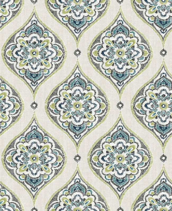 Adele Green Damask Wallpaper