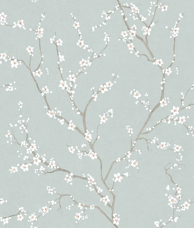 Blue Cherry Blossom Peel & Stick Wallpaper by RoomMates for York Wallcoverings