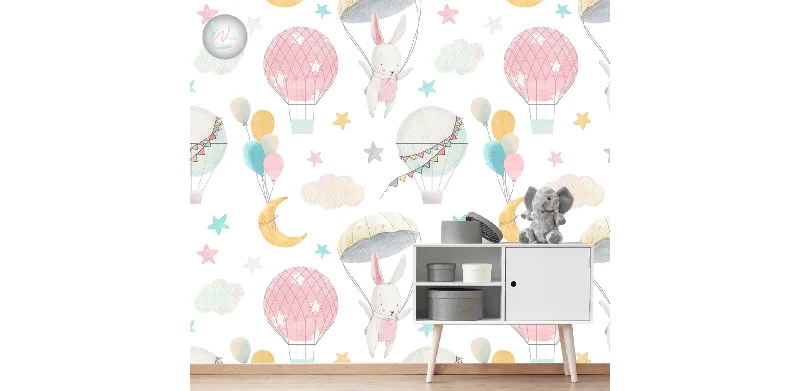 Bunny Balloons Pattern Kids