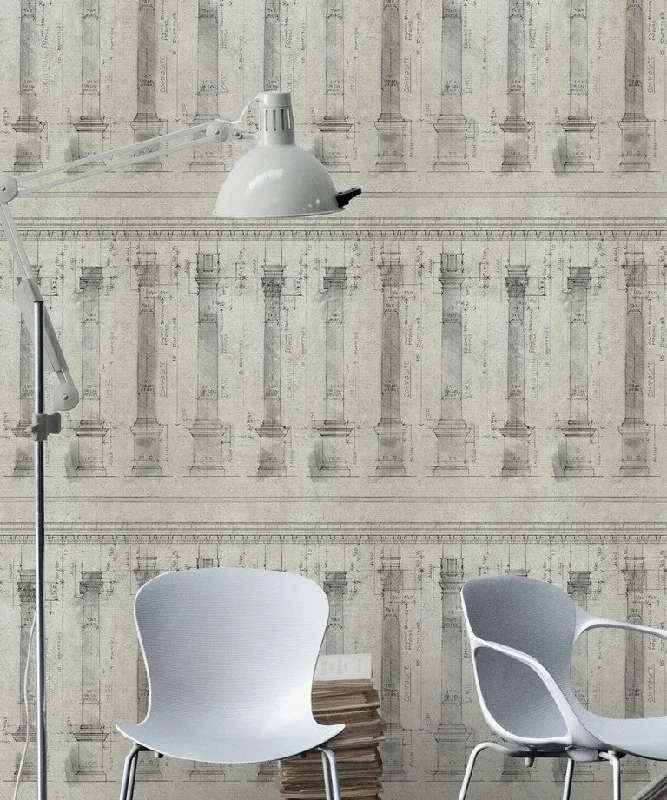 Colonnade Sand Wallpaper