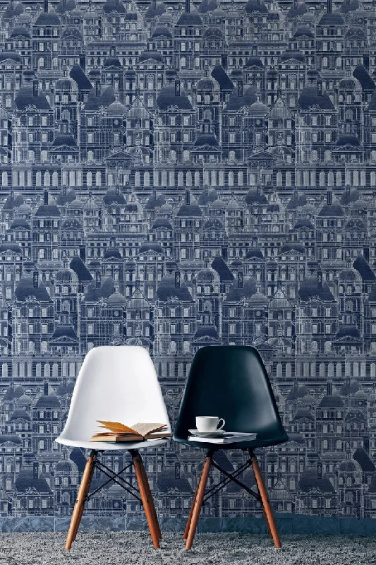 Louvre Blue Wallpaper