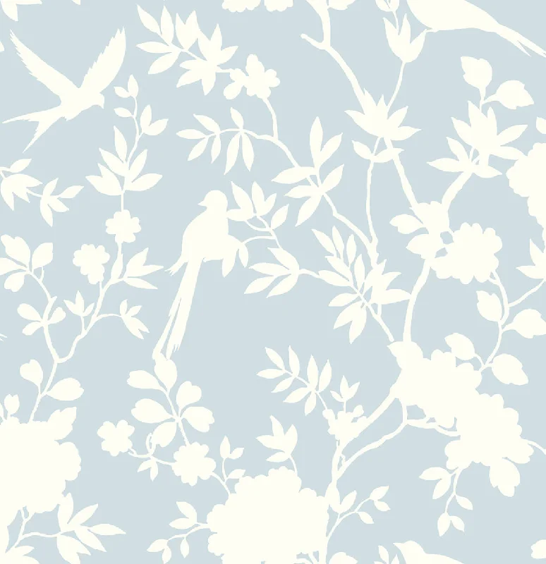 Mono Toile Peel & Stick Wallpaper in Hampton Blue from the Luxe Haven Collection