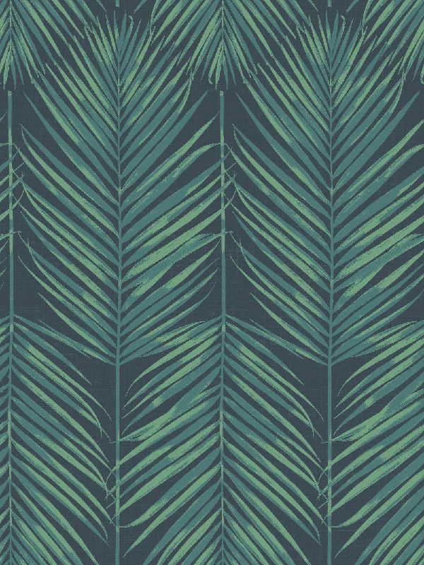 Paradise Wallpaper in Tropic Midnight from the Beach House Collection